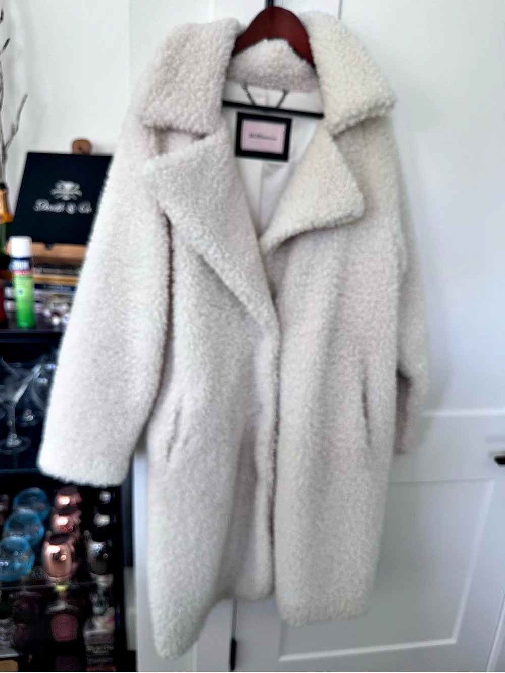 BCBG Generation Teddy Coat in Cream- Women’s 2X
